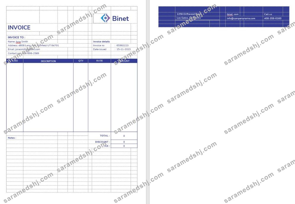 Business Networking Invoice Template